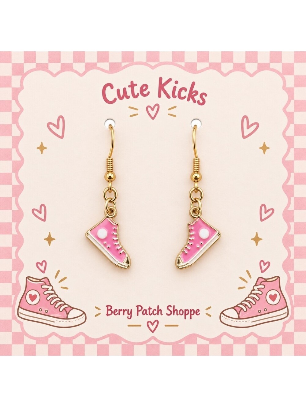 Cute Kicks Fun Skateboard Hugh Top Sneaker Earrings